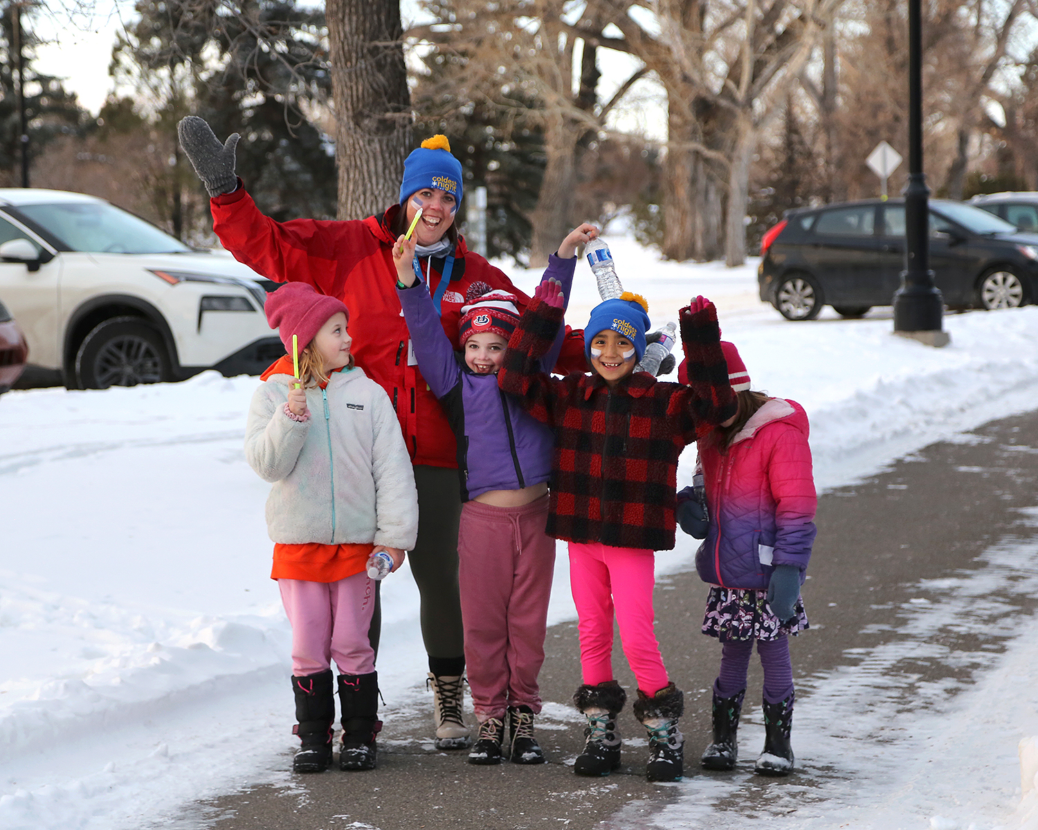 Coldest Night of the Year Lethbridge family and children pose for the event CNOY 2024